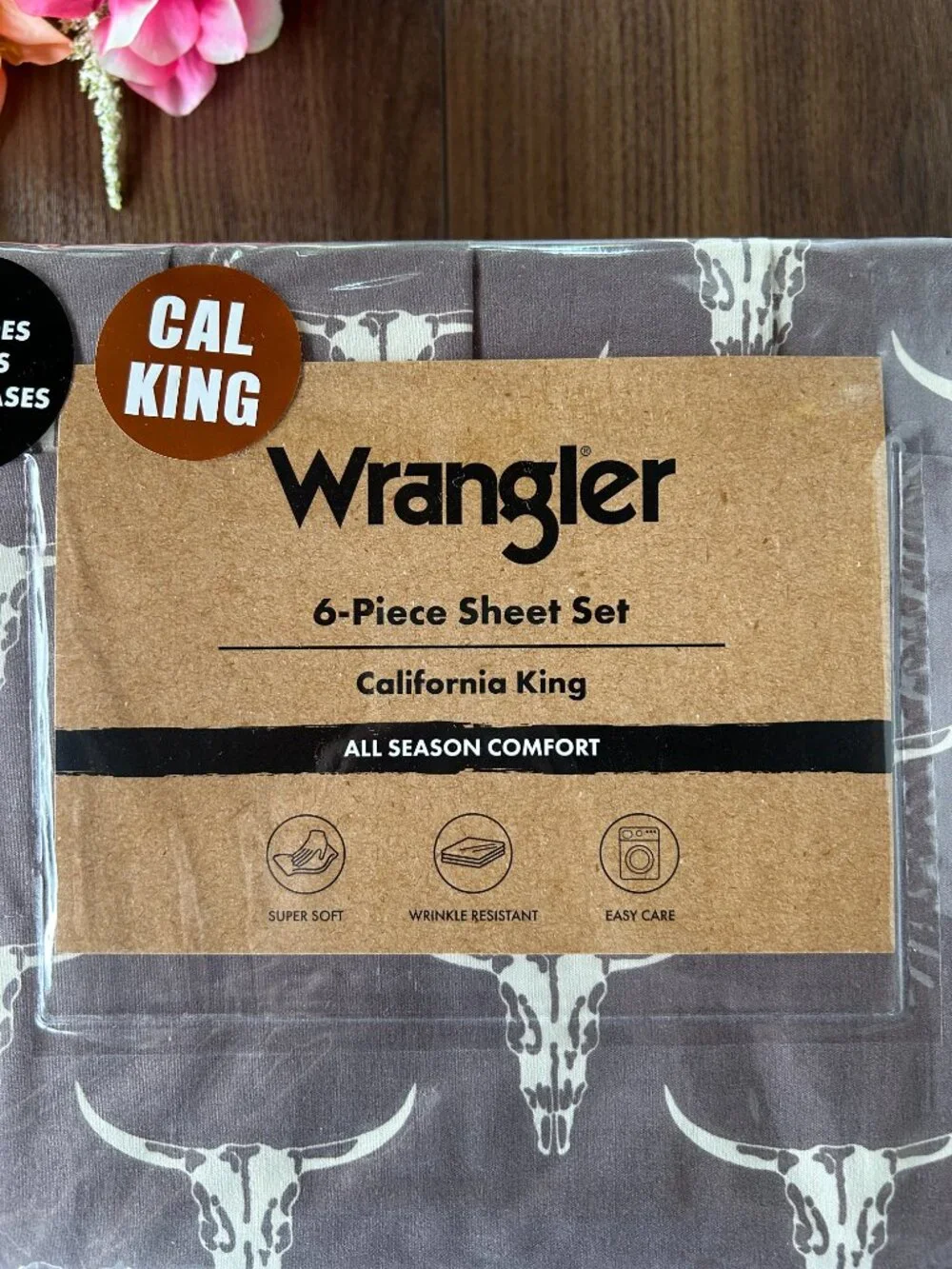 Wrangler Patterned California King Skull Sheet Set